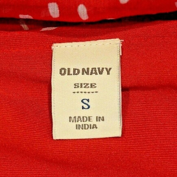 OLD NAVY Red & White Polka Dot Drawstring Dress - Picture 8 of 8